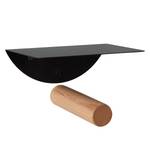 Wandboard (2er Set)  Clomeo Birke massiv - Schwarz / Birke