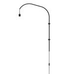 Wandhouder Wilow (incl. fitting) aluminium - Zwart - Aantal lichtbronnen: 1