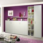 Ensemble lit mural Godia I Blanc - Sans matelas