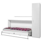 Ensemble lit mural Godia II Blanc - Matelas de mousse froide