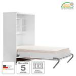 Wandklapbed KiYDOO Wit/Sonoma eikenhouten look - 110 x 205cm - Bonell-binnenveringmatras