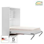 Wandklapbed KiYDOO Wit/notenboomhouten look - 110 x 205cm - Schuimstofmatras