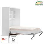 Wandklapbed KiYDOO Wit/Sonoma eikenhouten look - 86 x 205cm - Schuimstofmatras