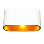 Halogeen-wandlamp Cetus aluminium - 1 lichtbron - Wit