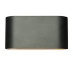 Applique murale halogène Cetus Aluminium - 1 ampoule - Noir