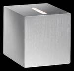Wandleuchte Cub Aluminium - Silber - 1-flammig
