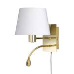 LED Wandleuchte Elsa by Honsel Metall/Stoff Gold 2-flammig