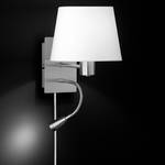 Lampada LED da parete Elsa by Honsel Metallo/Tessuto Color argento 2 luci