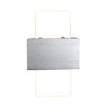 Wandleuchte Isaac Aluminium - Silber - 1-flammig