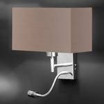 LED-wandlamp Kempten by Honsel metaal/zilverkleurige stof 2 lichtbronnen