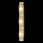 Wandlamp Liana metaal/goudkleurig glas 3 lichtbronnen