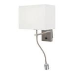 Wandlamp armatuur Louis 2 lichtbronnen mat nikkelkleurig