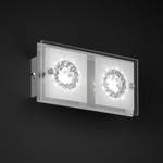 LED-Wandleuchte Reims Metall / Glas - Flammenanzahl: 2