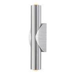 Wandleuchte Smokey Aluminium - Silber - 2-flammig