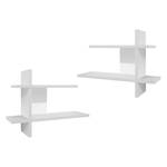 Étagères suspendues Holt II (lot de 2) Blanc - Bois manufacturé - 80 x 60 x 25 cm