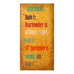 Wandpaneel Bar Rules bruin - gelakt