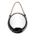 Miroir Anost Acier / Jute - Noir