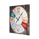 Horloge murale Bistro Marron - Multicolore - Bois manufacturé - Profondeur : 4 cm