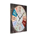 Horloge murale Bistro Marron - Multicolore - Bois manufacturé - Profondeur : 4 cm