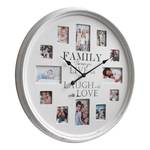 Horloge murale Family Foto Blanc