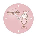 Horloge murale Ich werd Prinzessin Multicolore - Rose foncé - Verre - Profondeur : 3.6 cm