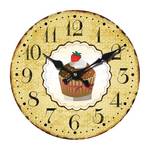 Horloge Muffin Jaune