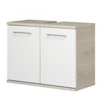 Meuble sous vasque Quickset 371 II Imitation pin Ida clair / Blanc brillant