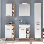 Armoire basse Quickset 923 II Blanc / Imitation chêne Riviera