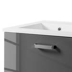 Meuble lavabo Ancona Gris brillant / Gris graphite - Largeur : 60 cm