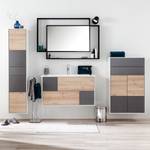 Ensemble meuble lavabo Bodo Imitation hêtre / Basalte / Blanc mat