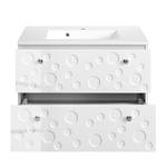 Meuble lavabo Bubble Blanc brillant