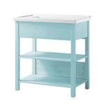 Ensemble meuble lavabo Paulina Pin massif - Turquoise