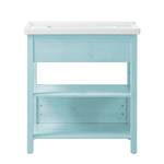 Ensemble meuble lavabo Paulina Pin massif - Turquoise