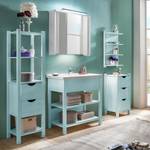 Ensemble meuble lavabo Paulina Pin massif - Turquoise