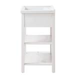 Ensemble meuble lavabo Paulina Pin massif - Blanc