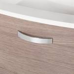 Meuble lavabo Villian (rond) Imitation chêne gris