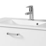 Mobile con lavabo Zeehan I Bianco lucido / Bianco - Larghezza: 80 cm