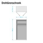 Drehtürenschrank KSW II Hochglanz Macchiato / Wildeiche - 4