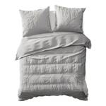 Parure de lit réversible Cromer Coton - Gris lumineux - 140 x 200/220 cm + oreiller 70 x 60 cm