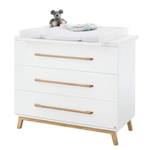 Verschoningscommode Riva Kids wit/eikenhout