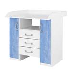 Verschoningscommode Voda wit/Noordzee print - met kast