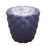 Windlicht Diamonde Glas - Blau