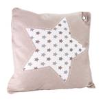 Coussin Big & Mini Star Neo Coton - Beige / Blanc