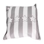 Kissen Stars & Stripes Neo Baumwollstoff - Grau / Weiß