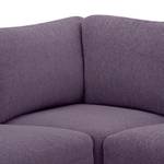 Wohnlandschaft Bora Webstoff Webstoff Anda II: Violett - Longchair davorstehend rechts / Ottomane links - Edelstahl