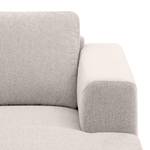 Wohnlandschaft Bora Webstoff Webstoff Saia: Beige - Longchair davorstehend rechts / Ottomane links - Eiche