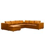 Wohnlandschaft Brooklyn II Echtleder Echtleder Neka: Cognac - Longchair davorstehend links