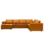 Wohnlandschaft Brooklyn II Echtleder Echtleder Neka: Cognac - Longchair davorstehend links