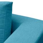 Zithoek Brooklyn II geweven stof Geweven stof Anda II: Turquoise - Longchair vooraanzicht links