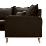 Wohnlandschaft Greeneville Strukturstoff - Espresso - Longchair davorstehend links